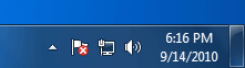 Bandeja del sistema en Windows 7.